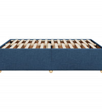 Bettgestell ohne Matratze Blau 140x190 cm Stoff