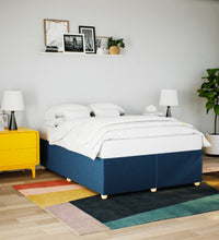 Bettgestell ohne Matratze Blau 140x190 cm Stoff