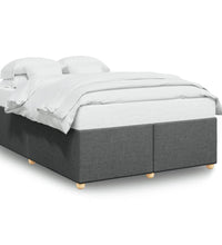 Bettgestell ohne Matratze Dunkelgrau 140x200 cm Stoff
