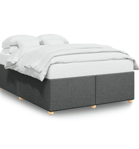 Bettgestell ohne Matratze Dunkelgrau 140x200 cm Stoff