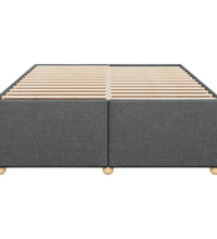 Bettgestell ohne Matratze Dunkelgrau 140x200 cm Stoff