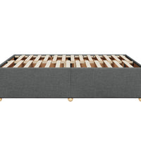 Bettgestell ohne Matratze Dunkelgrau 140x200 cm Stoff