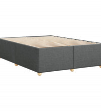 Bettgestell ohne Matratze Dunkelgrau 140x200 cm Stoff