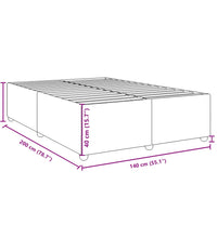 Bettgestell ohne Matratze Dunkelgrau 140x200 cm Stoff