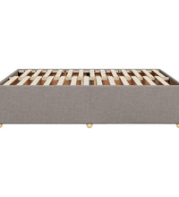 Bettgestell ohne Matratze Taupe 140x200 cm Stoff
