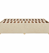 Bettgestell ohne Matratze Creme 140x200 cm Stoff