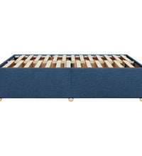 Bettgestell ohne Matratze Blau 140x200 cm Stoff