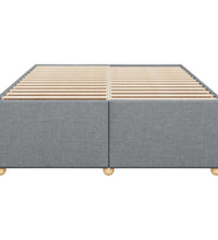 Bettgestell ohne Matratze Hellgrau 160x200 cm Stoff