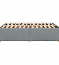 Bettgestell ohne Matratze Hellgrau 160x200 cm Stoff