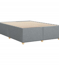 Bettgestell ohne Matratze Hellgrau 160x200 cm Stoff