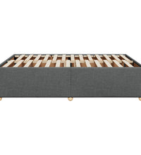 Bettgestell ohne Matratze Dunkelgrau 160x200 cm Stoff