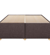 Bettgestell ohne Matratze Dunkelbraun 160x200 cm Stoff