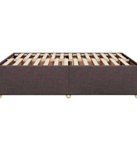 Bettgestell ohne Matratze Dunkelbraun 160x200 cm Stoff