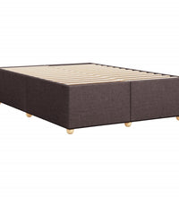 Bettgestell ohne Matratze Dunkelbraun 160x200 cm Stoff
