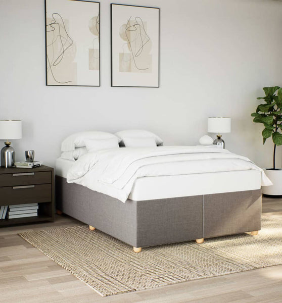 Bettgestell ohne Matratze Taupe 160x200 cm Stoff