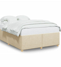 Bettgestell ohne Matratze Creme 160x200 cm Stoff
