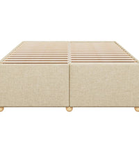 Bettgestell ohne Matratze Creme 160x200 cm Stoff