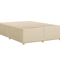 Bettgestell ohne Matratze Creme 160x200 cm Stoff