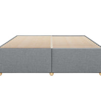 Bettgestell ohne Matratze Hellgrau 180x200 cm Stoff