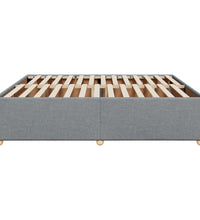Bettgestell ohne Matratze Hellgrau 180x200 cm Stoff