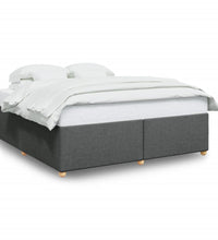 Bettgestell ohne Matratze Dunkelgrau 180x200 cm Stoff