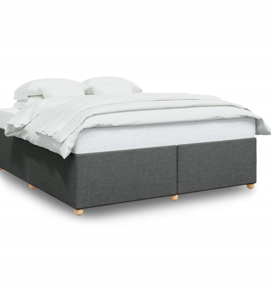 Bettgestell ohne Matratze Dunkelgrau 180x200 cm Stoff