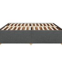 Bettgestell ohne Matratze Dunkelgrau 180x200 cm Stoff