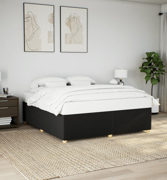 Bettgestell ohne Matratze Schwarz 180x200 cm Stoff
