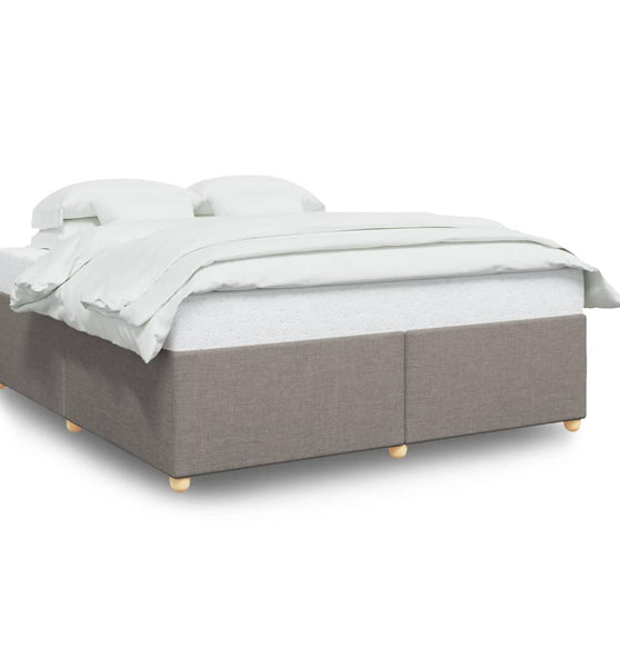 Bettgestell ohne Matratze Taupe 180x200 cm Stoff
