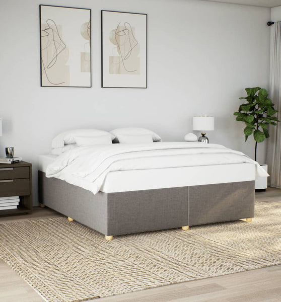 Bettgestell ohne Matratze Taupe 180x200 cm Stoff