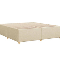 Bettgestell ohne Matratze Creme 180x200 cm Stoff