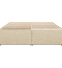 Bettgestell ohne Matratze Creme 180x200 cm Stoff