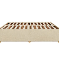 Bettgestell ohne Matratze Creme 180x200 cm Stoff