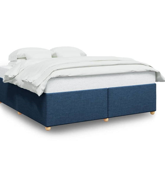 Bettgestell ohne Matratze Blau 180x200 cm Stoff