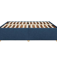 Bettgestell ohne Matratze Blau 180x200 cm Stoff