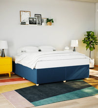 Bettgestell ohne Matratze Blau 180x200 cm Stoff