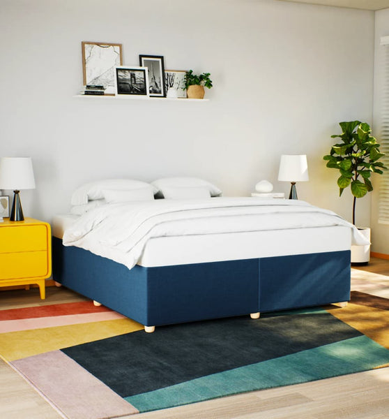 Bettgestell ohne Matratze Blau 180x200 cm Stoff