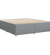Bettgestell ohne Matratze Hellgrau 200x200 cm Stoff