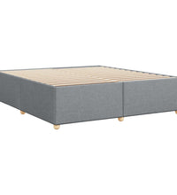 Bettgestell ohne Matratze Hellgrau 200x200 cm Stoff
