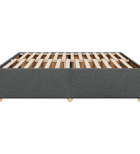 Bettgestell ohne Matratze Dunkelgrau 200x200 cm Stoff
