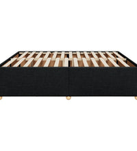 Bettgestell ohne Matratze Schwarz 200x200 cm Stoff