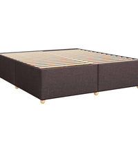 Bettgestell ohne Matratze Dunkelbraun 200x200 cm Stoff