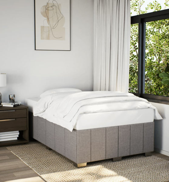 Bettgestell ohne Matratze Taupe 120x200 cm Stoff