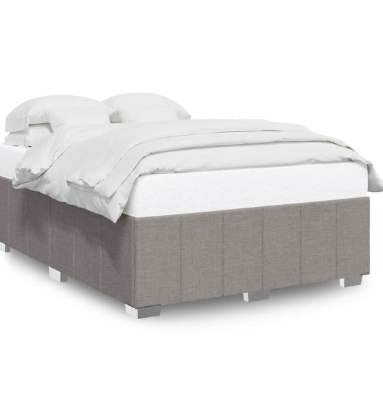 Bettgestell ohne Matratze Taupe 140x190 cm Stoff