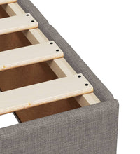 Bettgestell ohne Matratze Taupe 140x190 cm Stoff