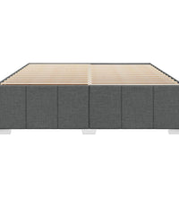 Bettgestell ohne Matratze Dunkelgrau 200x200 cm Stoff