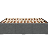 Bettgestell ohne Matratze Dunkelgrau 200x200 cm Stoff