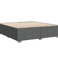 Bettgestell ohne Matratze Dunkelgrau 200x200 cm Stoff