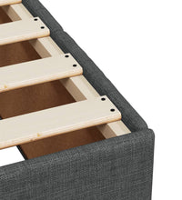 Bettgestell ohne Matratze Dunkelgrau 200x200 cm Stoff