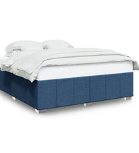 Bettgestell ohne Matratze Blau 200x200 cm Stoff